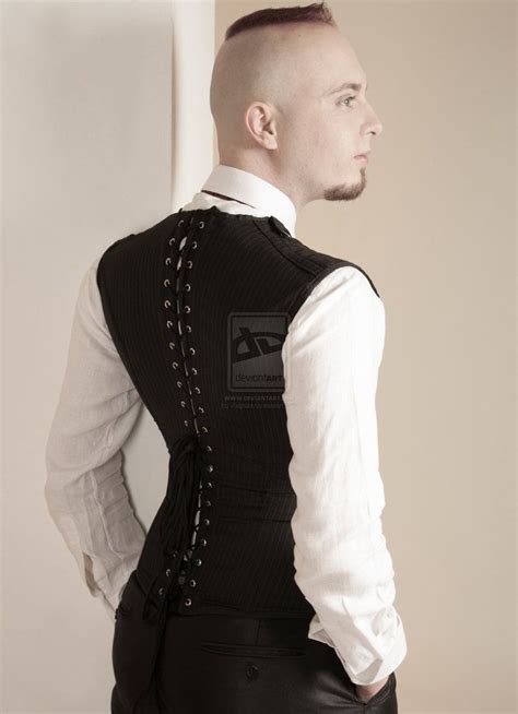 Mens Corset Back View By Xelyozz Corset Fashion