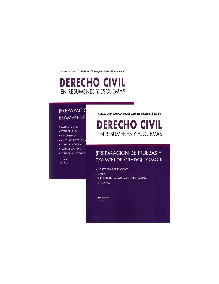 Derecho Civil En Res Menes Y Esquemas Preparaci N De Pruebas Y Examen