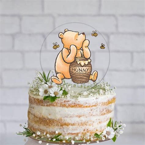 Buy Winnie Cake Topper Welcome Baby Acrylic Inch Cake Toppers Cupcake