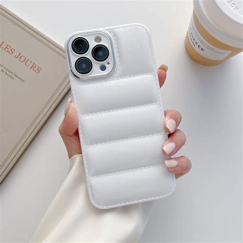 The Puffer Phone Case Cute Luxury Down Soft Touch Jacket D