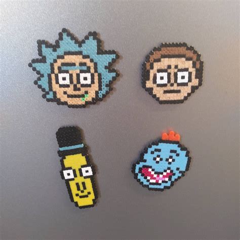 Rick And Morty Inspired Handmade Hama Bead Perler Bead Pixel Etsy