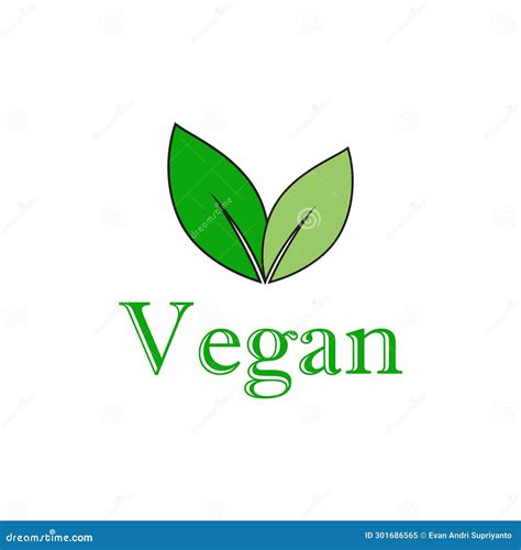 Vegan Logo Vector Template Symbol Design Stock Vector Illustration Of