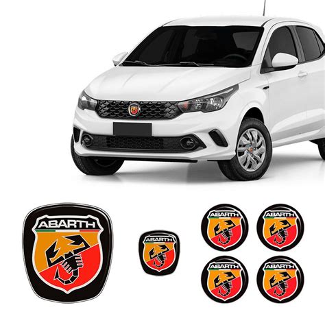 Kit 6 Adesivos Emblemas Abarth Fiat Argo