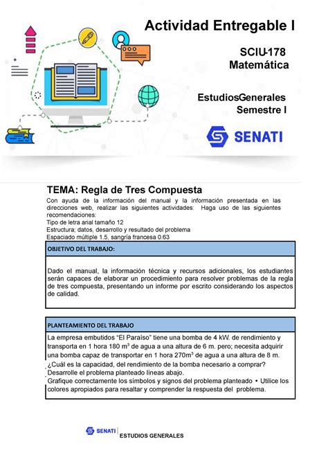 Sciu Actividad Entregable Tema Regla De Tres Compuesta Con