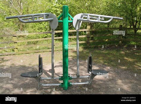 Outdoor Gym Fitness Pull Down Challenger Equipment Stock Photo Alamy
