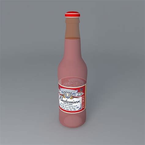 Budweiser Beer Bottle Free D Model Cgtrader