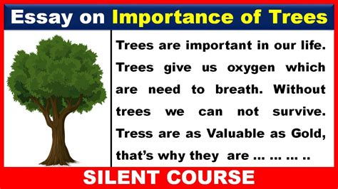 Essay On Importance Of Trees In English Youtube