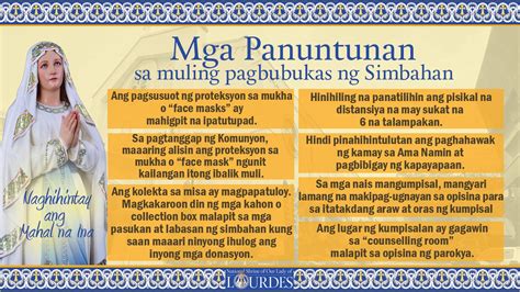 Mga Panuntunan Sa Muling Pagbubukas Ng Simbahan The National Shrine