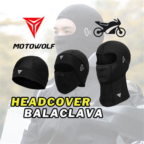 Motowolf Balaclava Specs Ear Hole Holes Helmet Head Cover Breathable