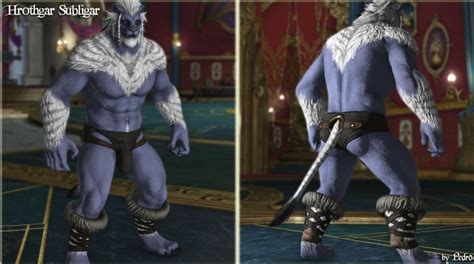 Hrothgar Subligar Anatomically Correct Hrbody Ff14 Mods