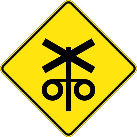 Railway Level Crossing Flashing Signal Ahead Road Signs Uss