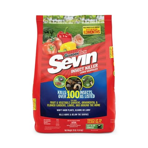 Sevin Insect Killer Outdoor Lawn Granules 10 Lb Bag Treats Up To 10 000 Sq Ft