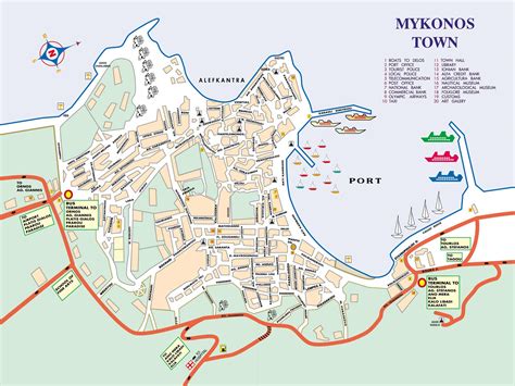 Mykonos Town Map Mykonos Greece • Mappery