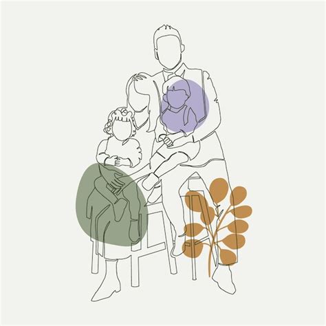 Illustration de dessin de famille dessiné à la main Vecteur Gratuite