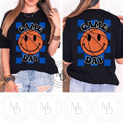 Game Day Basketball Green PNG Files, Basketball Smiled Png Sublimation ...