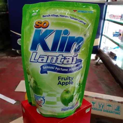 Jual So Klin Lantai Ml Aromatic Fruity Apple Shine Lock Fast Dray