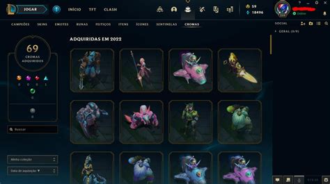 Mmr Plat Diamond 114 Skins Ícones Raros Criada A 10 Anos League Of