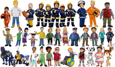 Fireman Sam Characters Transparent Images By Davidtjbrennan On Deviantart