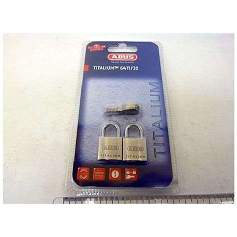 Ti Abus Titanium Twins Zwei Kofferschloss Hangschloss Schloss