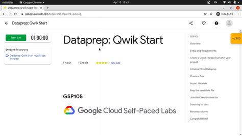 Dataprep Qwik Start Baseline Data ML AI BigData MachineLearning