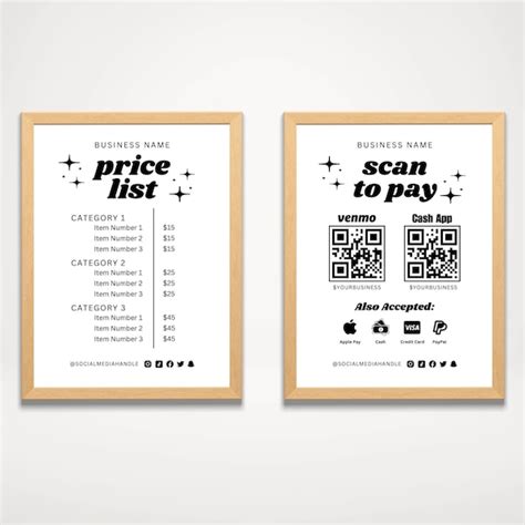 Pay With Square Payment Accepted Template Etsy