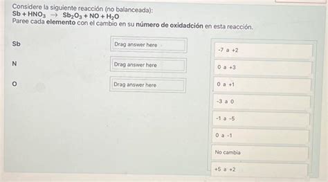 Solved Considere La Siguiente Reacci N No Balanceada Chegg