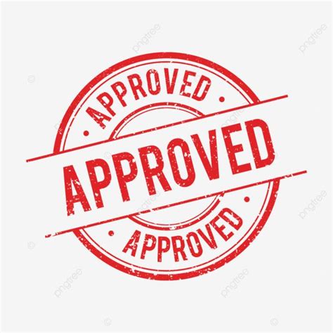An Approved Stamp With The Words Approved And Red Ink On It In Front