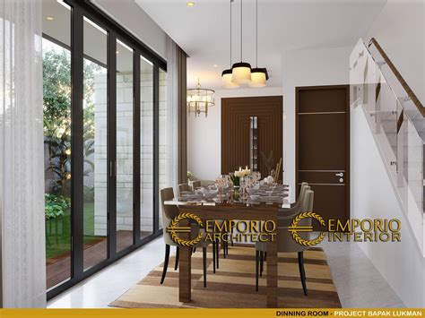 Desain Ruang Makan Interior Rumah Modern 2 Lantai Bapak Lukman Di