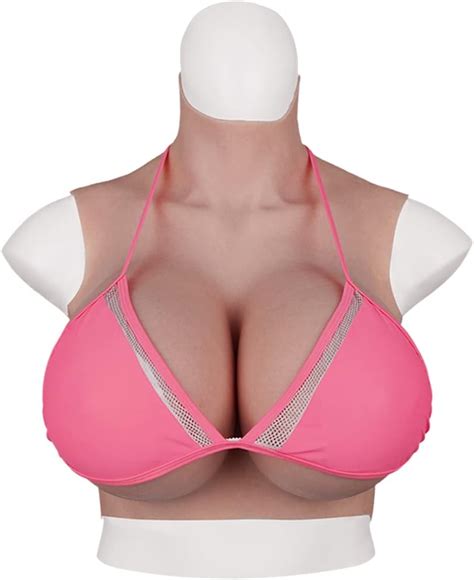 Silicone Breast Forms For Crossdresser High Collar Realistic Fake Boobs