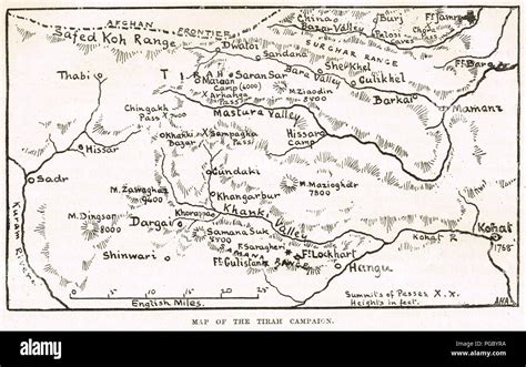 Map Of The Tirah Campaign Also Known As The Tirah Expedition An