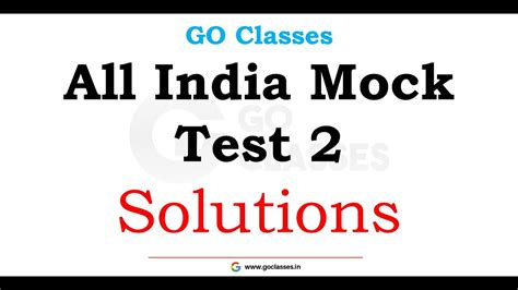 All India Mock Test 2 Solutions GATE CSE 2023 GO Classes AIMT 2