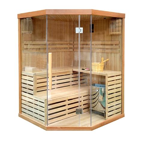 Aleko 4 Person Canadian Red Cedar Electric Heater Sauna Ced3cmur Hd