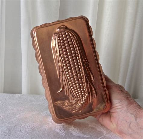 Vintage Copper Mold Ear Of Corn Kitchen Wall Decor Etsy Kitchen