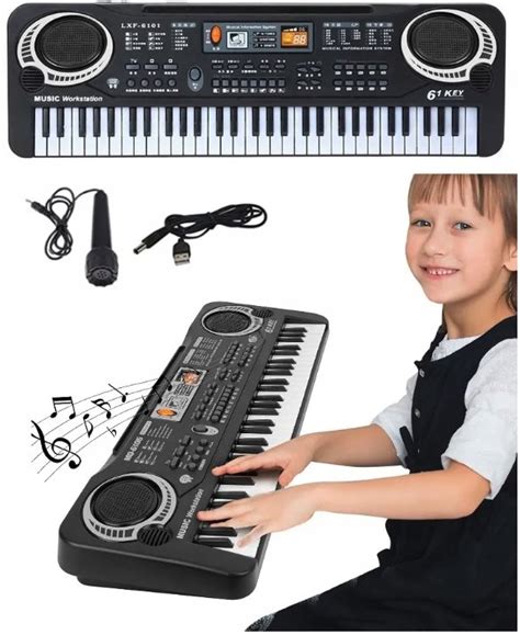 Keyboard Pianino Du E Organy Dla Dzieci Pianinko Mikrofon Nauka Muzyki