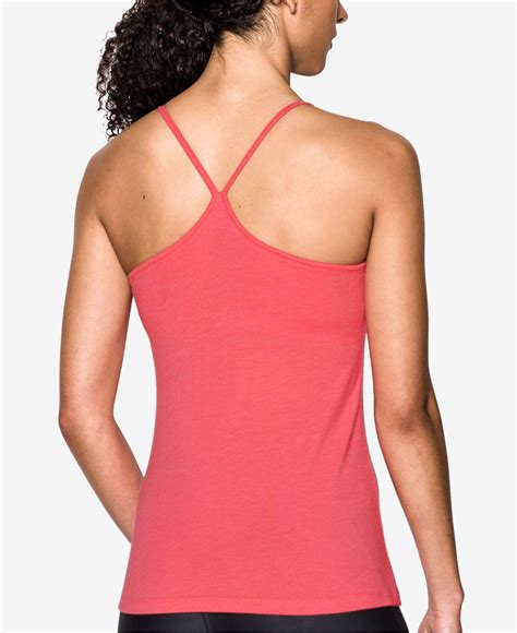 Under Armour Synthetic Favorite Shelf Bra Racerback Tank Top In Red Lyst