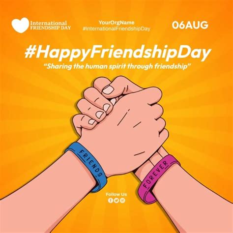 Copy Of International Friendship Day Post Template Postermywall