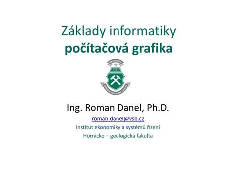 PPT Základy informatiky počítačová grafika PowerPoint Presentation