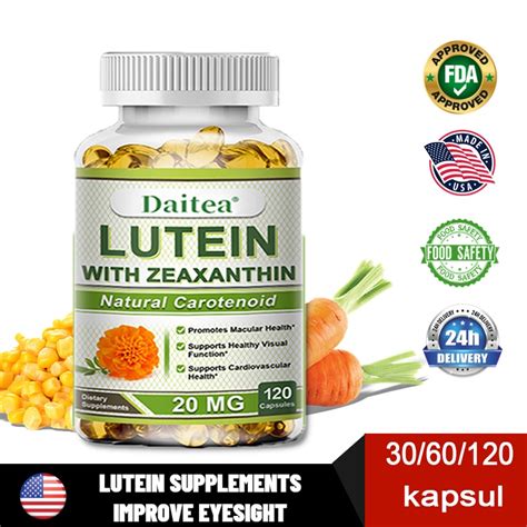 Jual Lutein 20 Mg Dengan Zeaxanthin Dukungan Kesehatan Mata Vegan