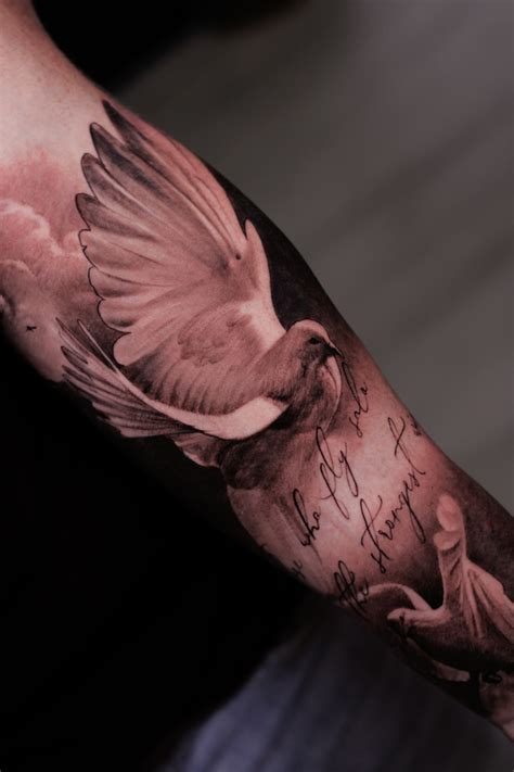 Realistic Dove Tattoos