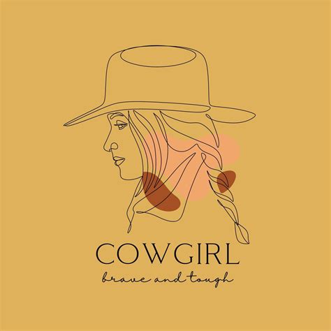 Western Logo, Gold Line, Logo Templates, Female Art, Line Art, Cowboy ...