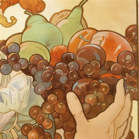 Frutas Quadro Pôster Art Nouveau Fruits Alphonse Mucha No Elo7