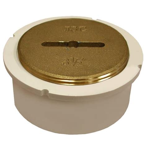 4 PVC Hub Fit Cleanout With 3 1 2 Countersunk Brass Plug