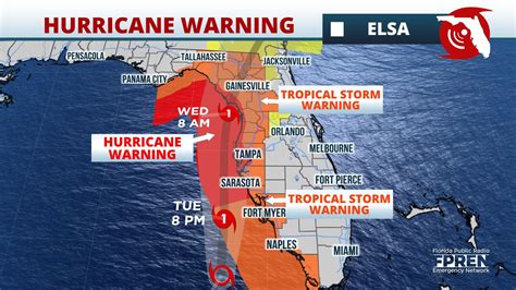 Hurricane Warning Issued From Nature Coast To Tampa As Elsa Strengthens