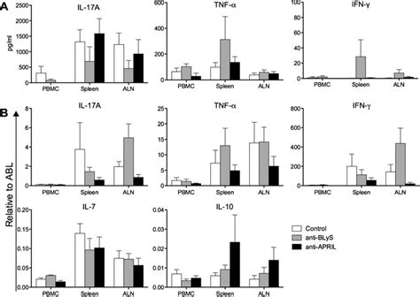 Altered Cytokine Expression With Anti Blys And Anti April A At