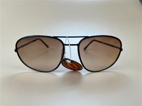 As Is Nos Deadstock 1970s Aviator Style Sunglasses Sheer Ambre Lense Boardwalk Vintage