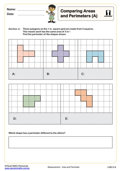 Area And Perimeters Of Rectangles Worksheets K5 Learning Worksheets