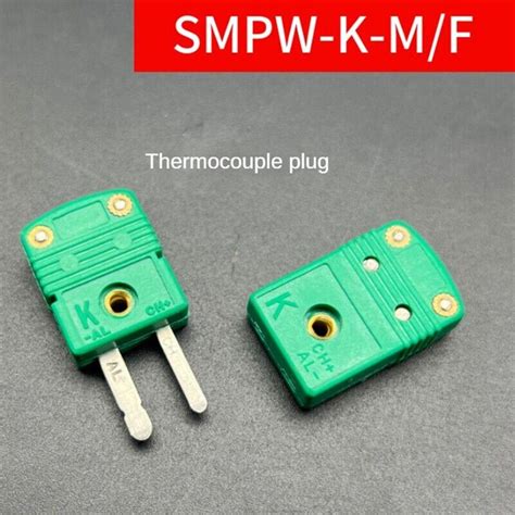 2 Set K Type Thermocouple Wire Connectors Male Female Plug Adapter7215 Ebay