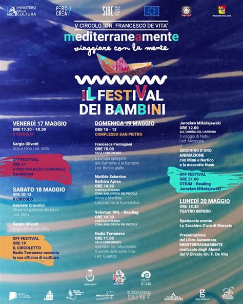 Marsala Mediterraneamente Rassegna Canora Per Bambini Con Le Canzoni