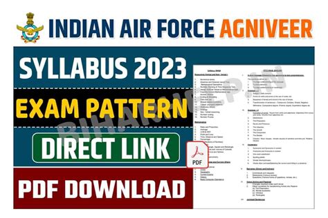 Indian Air Force Agniveer Syllabus 2023 अगनवर वय भरत परकष क