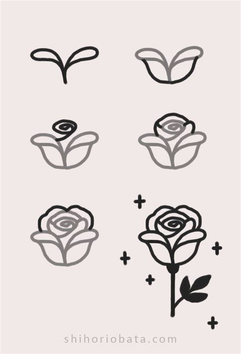 15 Easy Rose Drawing Ideas Easy Doodles Drawings Cute Doodles